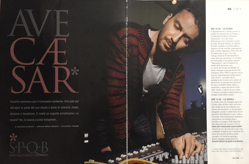 Cesare Cremonini intervista GQ
